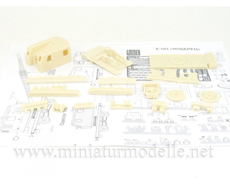 1:87 H0 Eisenbahnkran K-103 Janvarec, Kleinserie, T87004, Z&Z Exclusive Modell by https://miniaturmodelle.net