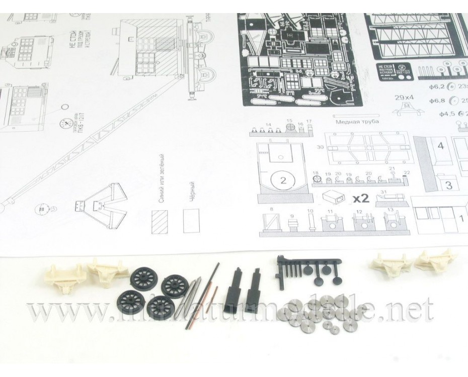 1:87 H0 Railway crane PK 6, small batches model, T87002, Z&Z Exclusive Modell by https://miniaturmodelle.net