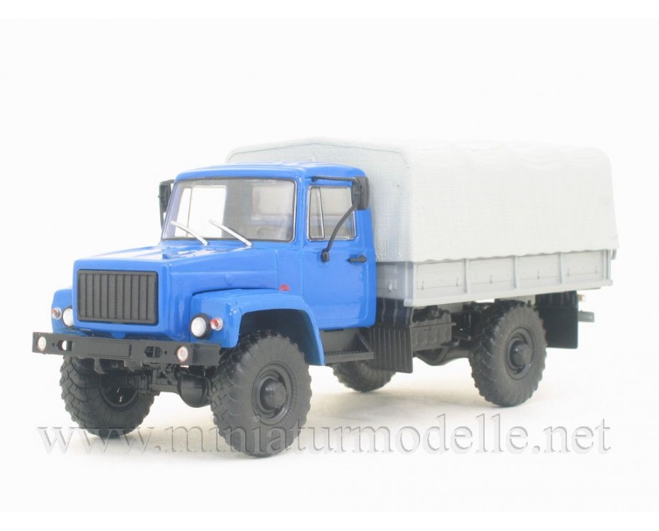 1:43 GAZ 3308 load platform with canvas top, 100329, Auto History - Aist by https://miniaturmodelle.net