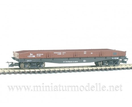1:120 TT 3660 Low side board car with wooden boards of the CCCP livery, brown, era 3