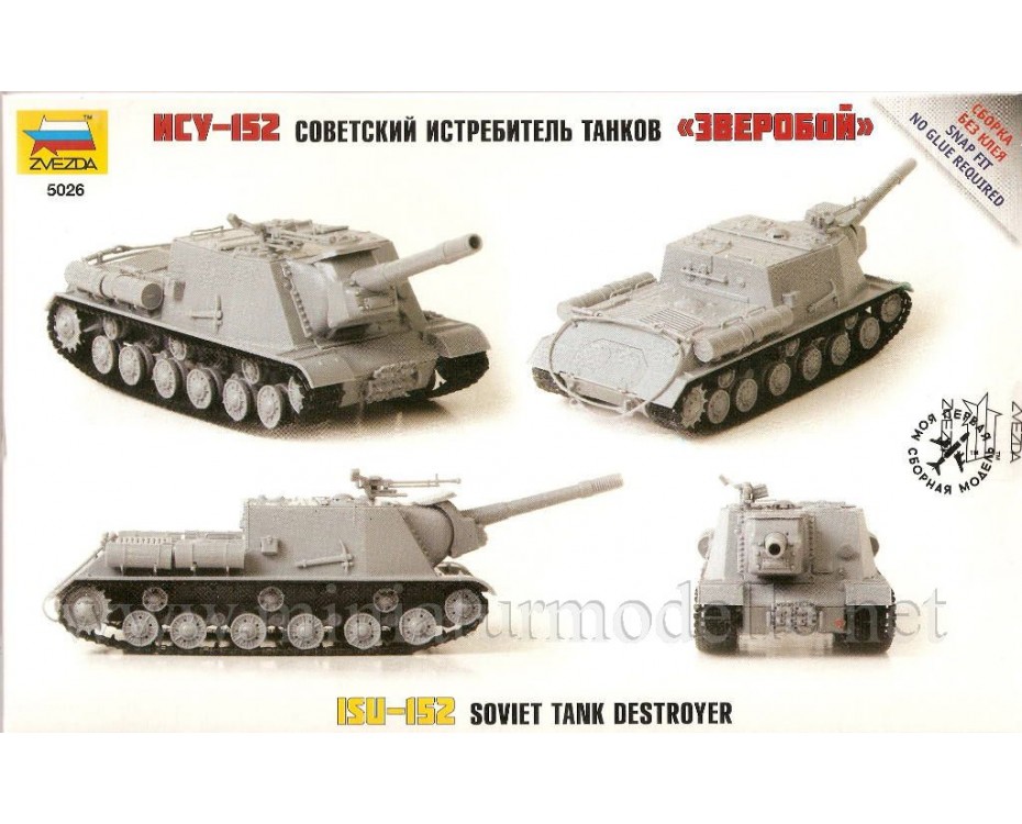 1:72 ISU-152 sowjetischer Jagdpanzer, 5026, Zvezda by https://miniaturmodelle.net