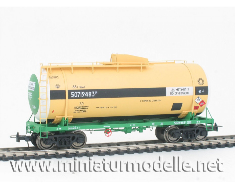 1:87 H0 Kesselwagen mod. 15-1610-02 zum Transport von Methanol, RZD 5. Epoche, Kleinserien, 1610-0201, Onega by https://miniaturmodelle.net